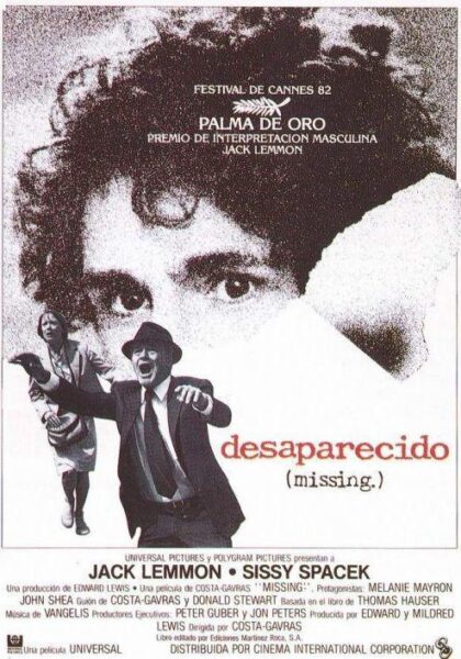 Torrevieja, evento cultural: Sesión de cine con la película estadounidense 'Missing' (1982), de Costa-Gavras y con Jack Lemmon y Sissy Spacek, organizada por la Concejalía de Educación y el centro asociado de la UNED