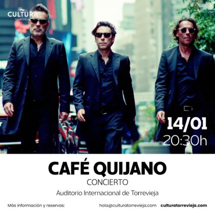 Torrevieja, evento cultural: Concierto del trío leonés 'Café Quijano' en su gira internacional 'Manhattan tour', dentro de la programación cultural para el primer cuatrimestre de 2024 organizada por la Concejalía de Cultura