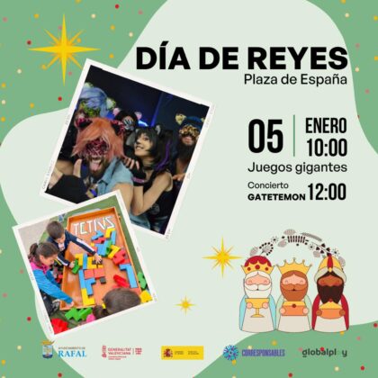 Rafal, evento: Juegos infantiles gigantes y actividades del día de Reyes, dentro de los actos de Navidad organizados por el Ayuntamiento