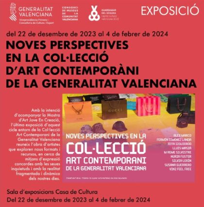 Guardamar del Segura, evento: Exposición de varios artistas 'Nuevas perspectivas en la colección de arte contemporáneo de la Generalitat Valenciana', dentro de la agenda municipal de enero de 2024 del Ayuntamiento