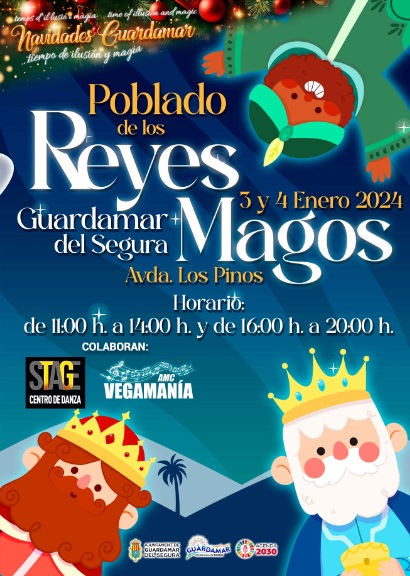 Guardamar del Segura, evento: Visitas al poblado de los SS.MM. los Reyes Magos, dentro del programa de actividades de las navidades 2023-2024 organizado por el Ayuntamiento