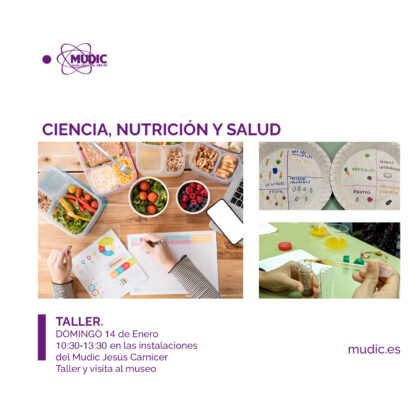 Desamparados de Orihuela, evento: Taller 'Ciencia, nutrición y salud', organizado por el Museo de Ciencias MUDIC 'Jesús Carnicer' de la Universidad Miguel Hernández (UMH)