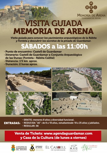 Guardamar del Segura, evento: Visita histórica guiada y combinada ‘Memoria de arena’ para descubrir su historia y sus lugares y monumentos, dentro de la agenda municipal de enero 2024 del Ayuntamiento