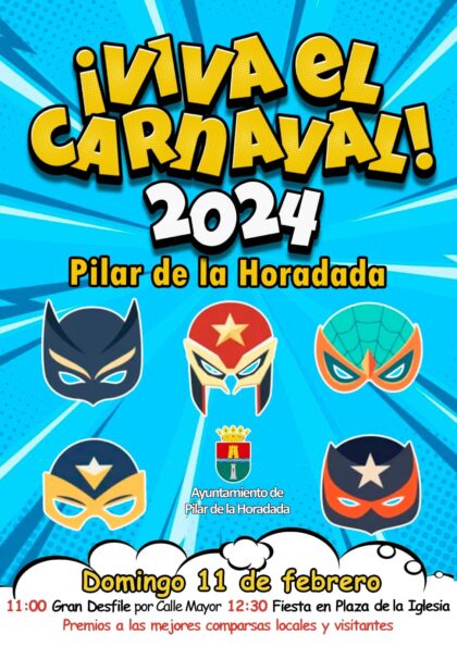 Pilar de la Horadada, evento: Gran desfile con premios a las mejores comparsas locales y visitantes, dentro de los actos de Carnaval organizados por el Ayuntamiento