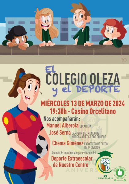 Orihuela, evento: Primer encuentro 'El colegio Oleza y el deporte', dentro de los actos del cincuenta aniversario organizados por el colegio Oleza