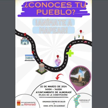 Almoradí, evento: Jornada de mapeo de activos para todos los que deseen averiguar cómo mejorar su salud, organizada por el centro de salud de Almoradí y el Ayuntamiento