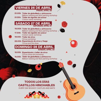 Algorfa, evento: Taller de globoflexia y pintacaras para los más pequeños, dentro de los actos de la 7ª Feria de Abril 2024 organizados por el Ayuntamiento