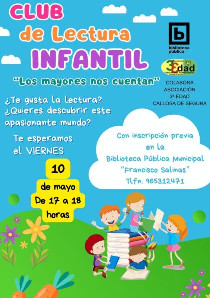 Callosa de Segura, evento cultural: Sesión del 'Club de Lectura Infantil' 'Los mayores nos cuentan', organizada por la Biblioteca Pública Municipal 'Francisco Salinas'