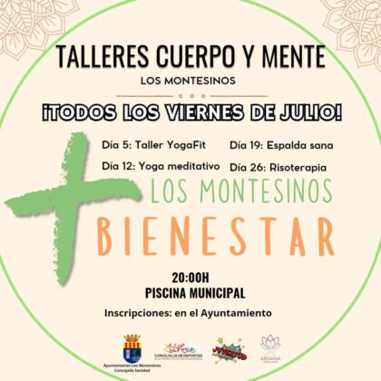 Los Montesinos ofrece 'Más bienestar' todos los viernes del mes de julio 