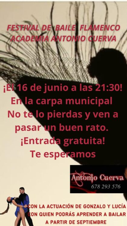 Pilar de la Horadada, evento cultural: Festival de Baile Flamenco de la academia 'Antonio Cuerva', organizado por el propio centro