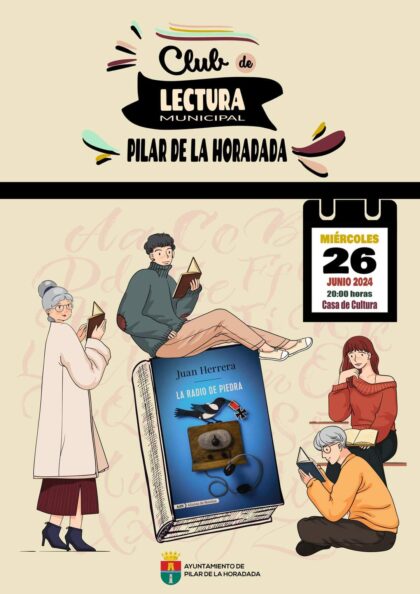 Pilar de la Horadada, evento cultural: Encuentro del Club de Lectura Municipal para comentar la obra 'La radio de piedra', del escritor Juan Herrera, organizado por la Concejalía de Cultura