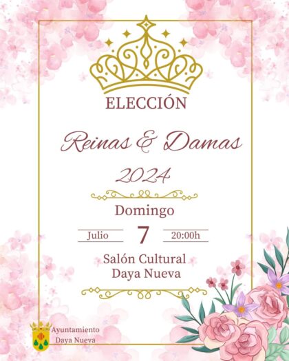 Daya Nueva, evento: Acto de elección de Reinas y Damas 2024 de las fiestas, organizado por el Ayuntamiento