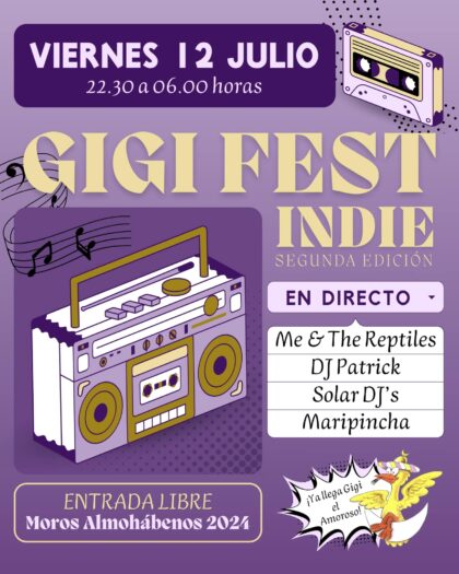 Orihuela, evento: Fiesta hawaiana '¡Hula, hula!' con dj's, por la comparsa Contrabandistas, dentro de los actos de la Fiesta de la Reconquista y de Moros y Cristianos organizados por las comparsas cristianas y moras
