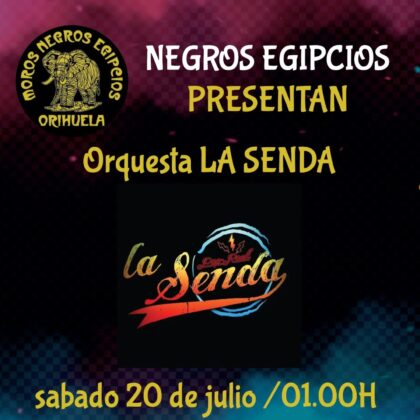 Orihuela, evento cultural: Concierto de la Orquesta 'La senda' en la comparsa Moros Negros Egipcios, dentro de los actos de las Fiestas de la Reconquista y de Moros y Cristianos organizados por las comparsas cristianas y moras