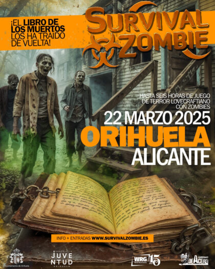 Las calles de Orihuela vivirán el sábado 22 de marzo una noche de supervivencia zombie