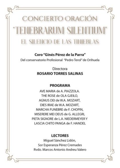 La Hermandad del Cristo de Zalamea celebra este domingo su tradicional concierto 'Tenebrarum Silentium' La Hermandad del Cristo de Zalamea celebra este domingo su tradicional concierto 'Tenebrarum Silentium'