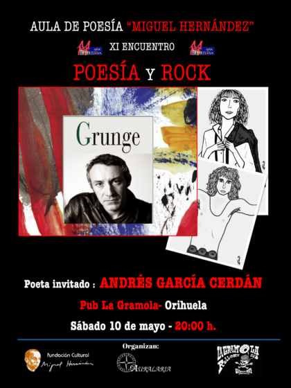 La Fundación Cultural Miguel Hernández y Auralaria organizan el XI encuentro del Aula de Poesía 'Miguel Hernández' centrado en la relación entre Poesía y Rock