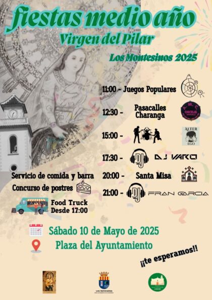Los Montesinos celebra este sábado su fiesta 'Medio Año Virgen del Pilar' 