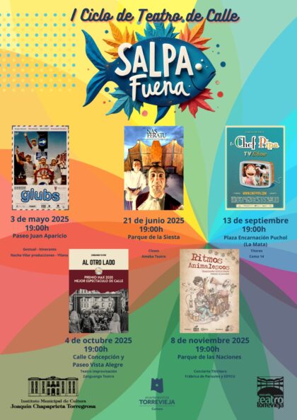 Comienza este sábado el primer ciclo de teatro en la calle 'SALpa Fuera' organizado por el Instituto Municipal de Cultura