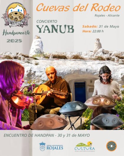 Las cuevas del Rodeo acogen este fin de semana un nuevo encuentro de Handpan y el Rodearte del mes de junio 