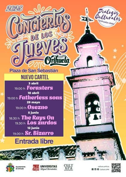 'Los conciertos de los jueves' presentan esta semana la actuación de los grupos The Rays On y Los Zurdos 