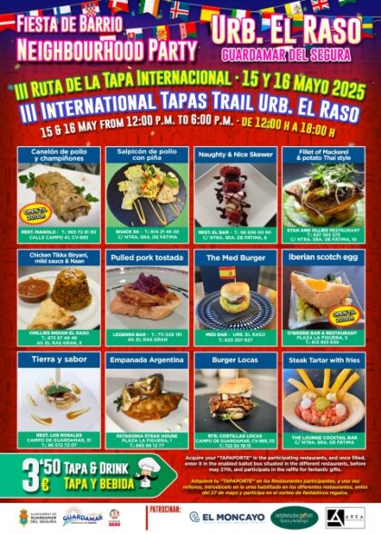 La Urbanización El Raso celebra sus fiestas con una Ruta de la tapa y conciertos entre el 15 y el 17 de mayo