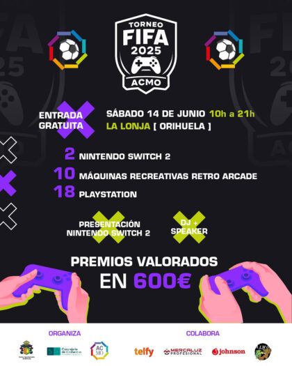 Orihuela acogerá el 14 de junio el primer Torneo FIFA 2025 ACMO para dinamizar el comercio local
