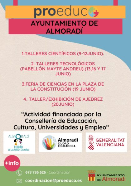 Los escolares de Almoradí despiden el curso con talleres, un concierto y un campamento digital