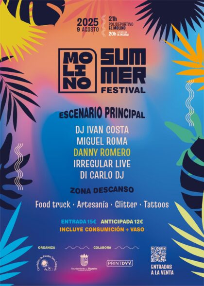Danny Romero encabeza el cartel de la tercera edición del Molino Summer Fest el 9 de agosto en Bigastro