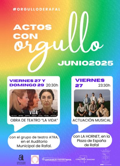 Rafal celebra el Día del Orgullo LGTBI+ con una programación que une cultura y música