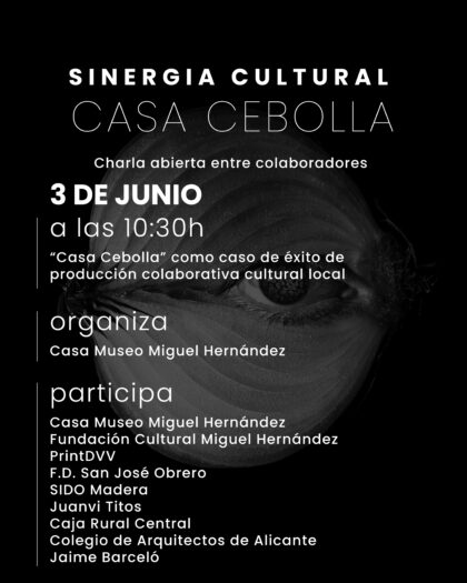 El proyecto expositivo 'Casa Cebolla' celebra este martes una charla abierta entre colaboradores