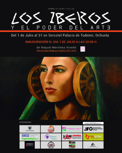 Orihuela, evento: Exposición de pintura y escultura 'Los íberos', de la artista Raquel Martínez Vicedo, para rememorar los pueblos que se asentaron en el sureste, organizada por el Sercotel Palacio de Tudemir