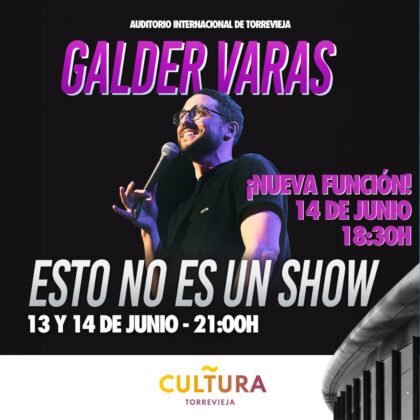Galder Varas, la gala del 40 aniversario de la Escuela Municipal de Danza y el Festival de Copla, este fin de semana en Torrevieja
