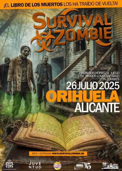 El terror zombie invadirá las calles de Orihuela el sábado 26 de julio para transformar la ciudad en un escenario postapocalíptico