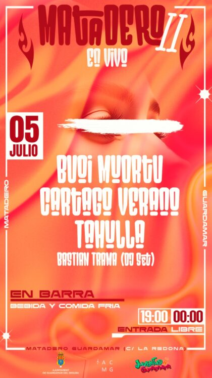 Guardamar del Segura, evento: Acto de presentación del cartel anunciador y de homenaje a los cargos festeros 2025 de las fiestas de Moros y Cristianos, dentro de la agenda municipal de julio del Ayuntamiento