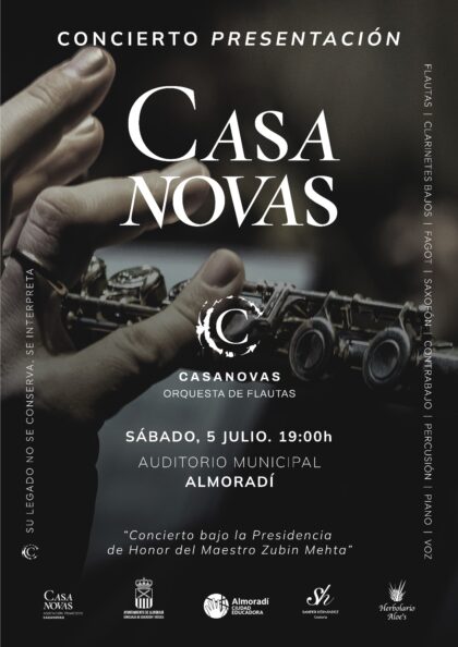 Almoradí, evento cultural: Concierto de presentación de la Orquesta de Flautas 'Maestro Casanovas' de Torrevieja, organizado por la Concejalía de Educación y Música