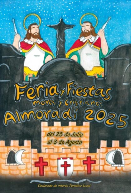 Almoradí, evento: Talleres de pintacaras en la zona VIP infantil, dentro de los actos de la Feria y Fiestas patronales de los Santicos de la Piedra, San Abdón y Senén 2025