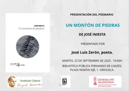 El poeta valenciano José Iniesta presenta este martes su libro 'Un montón de piedras'