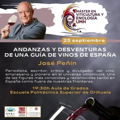El fundador de la prestigiosa Guía Peñín de vinos imparte este jueves una conferencia en la EPSO