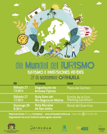 La Plaza del Carmen acoge una degustación de arroces por el Día Mundial del Turismo en Orihuela