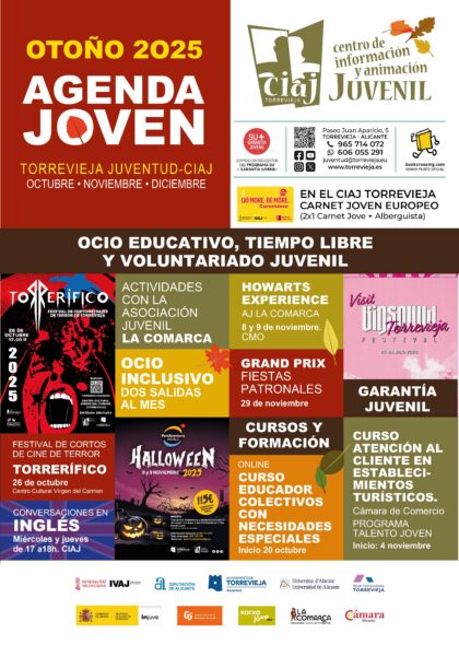 Juventud presenta su Agenda Joven de Otoño 2025 para los meses de octubre, noviembre y diciembre