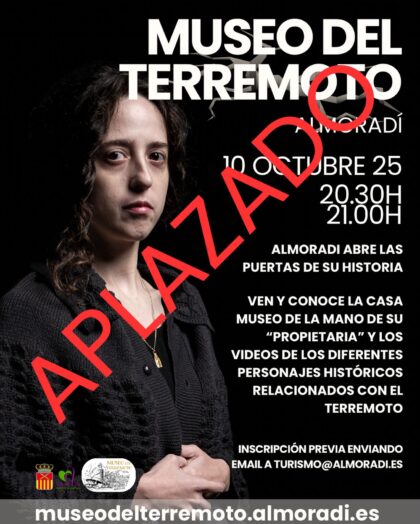 Almoradí, evento: APLAZADA Inscripción previa a la jornada especial de puertas abiertas en el Museo del Terremoto, organizada por la Concejalía de Turismo