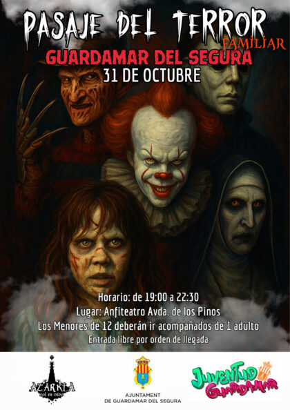 Guardamar del Segura, evento: Pasaje del terror a partir de 12 años en los actos de 'Halloween', dentro de la agenda municipal de octubre del Ayuntamiento