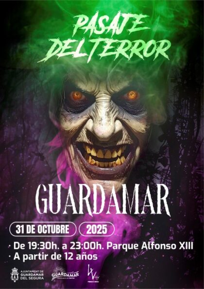 Guardamar del Segura, evento: Pasaje del terror a partir de 12 años en los actos de 'Halloween', dentro de la agenda municipal de octubre del Ayuntamiento Guardamar del Segura, evento: Pasaje del terror a partir de 12 años en los actos de 'Halloween', dentro de la agenda municipal de octubre del Ayuntamiento