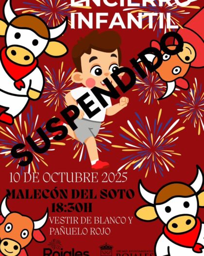 Rojales, evento: SUSPENDIDO Encierro infantil y para todos los públicos, dentro de las fiestas patronales de la Virgen del Rosario