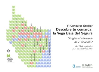 Vega Baja, evento: Inscripción al VI Concurso Escolar 'Descubre tu comarca, la Vega Baja del Segura' dirigido al alumnado de segundo de la ESO de los centros educativos de la comarca, organizado por Convega (Consorcio para el Desarrollo Económico de la Vega Baja del Segura)