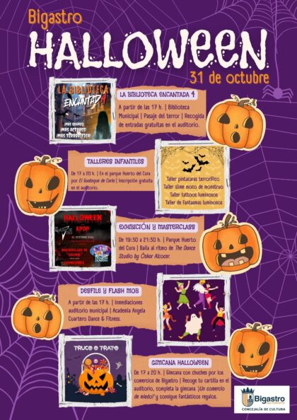 Bigastro, evento: Exhibición de baile por 'The Dance Studio' by Óskar Alcocer, dentro de las actividades de la fiesta de 'Halloween' de la Concejalía de Cultura