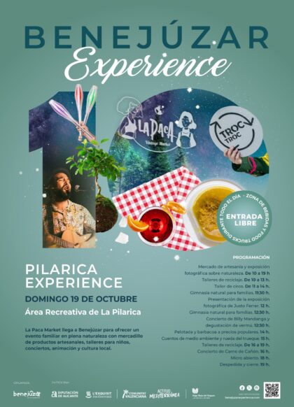 Benejúzar, evento: Micro abierto en 'Pilarica Experience', dentro de los actos de las X Jornadas 'Benejúzar Experience' (BEx25) organizados por el Ayuntamiento