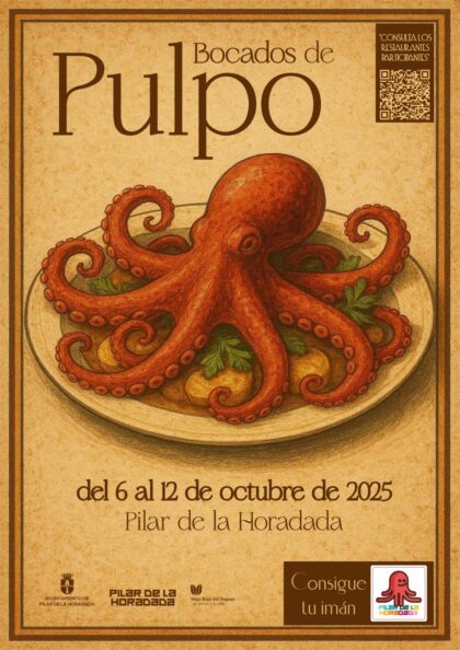 Pilar de la Horadada, evento: 'Bocados de pulpo' en siete bares y restaurantes, organizada por el Ayuntamiento