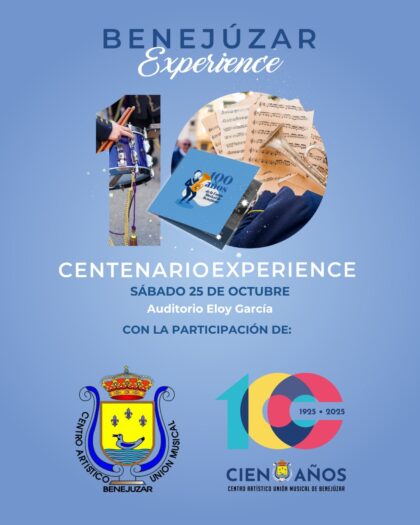 Benejúzar, evento: Inicio del pasacalles con músicos de todas las épocas y generaciones de la Unión Musical de Benejúzar en 'Centenario Experience', dentro de los actos de las X Jornadas 'Benejúzar Experience' (BEx25) organizados por el Ayuntamiento